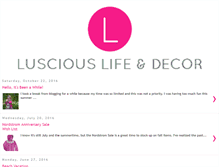 Tablet Screenshot of lusciouslifeanddecor.com